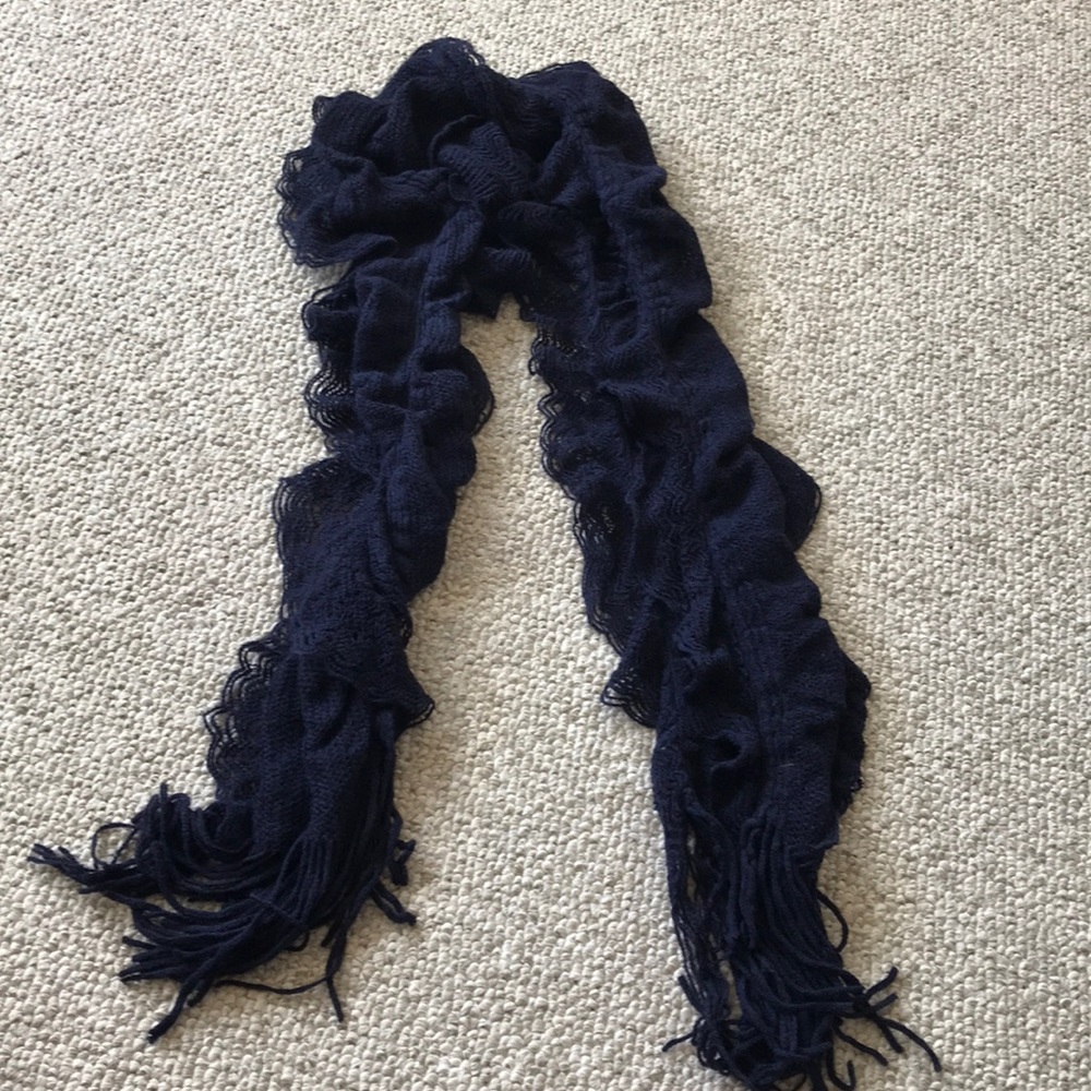 Beautiful blue knit scarf